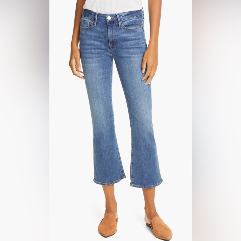 Frame le crop mini boot high wait jeans